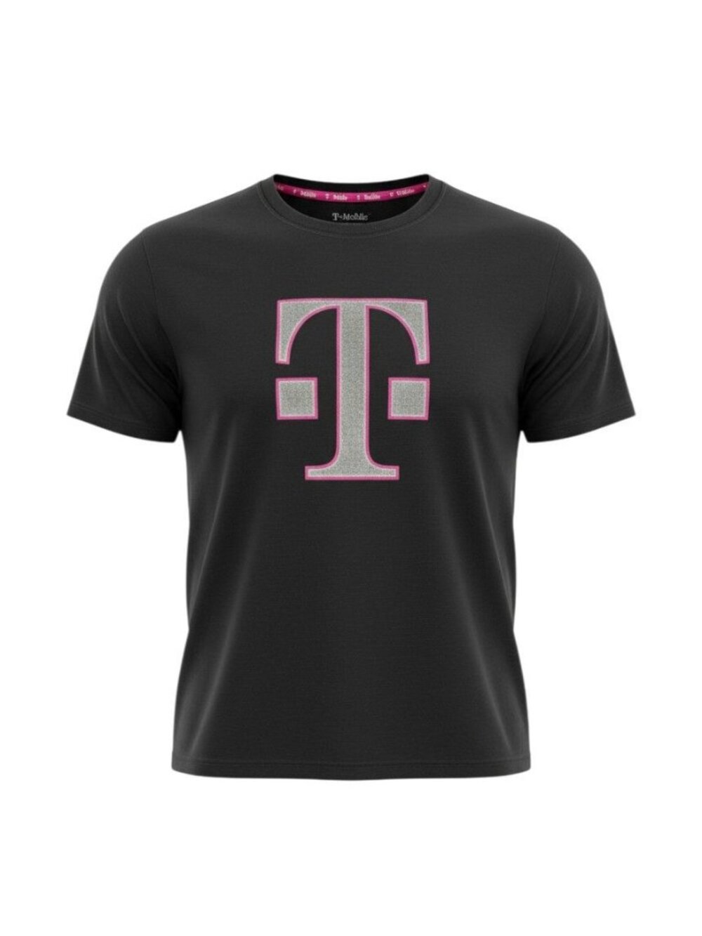 T-Mobile Mens Black Logo Short Sleeve T-Shirt "ARE YOU WITH US?" Back Print M